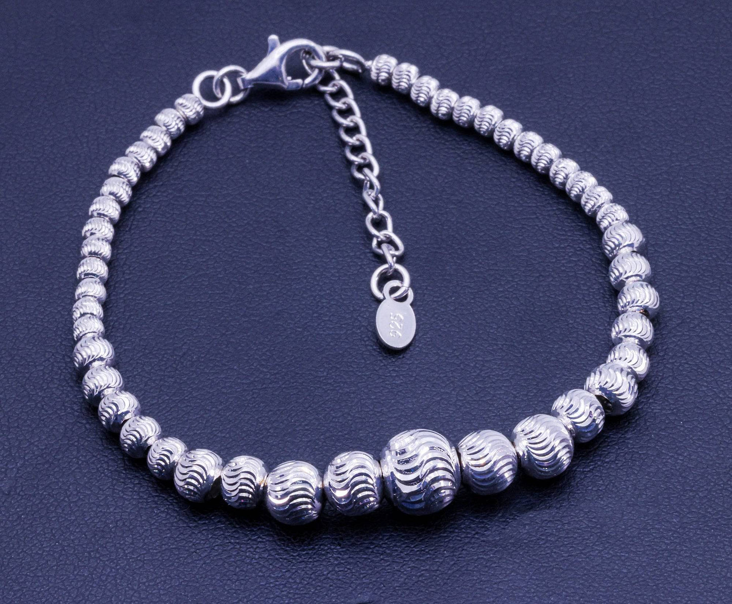 Helical Ball Model Handmade Filigree Silver Bracelet - 6.8g | 11cm | Exotics Silver