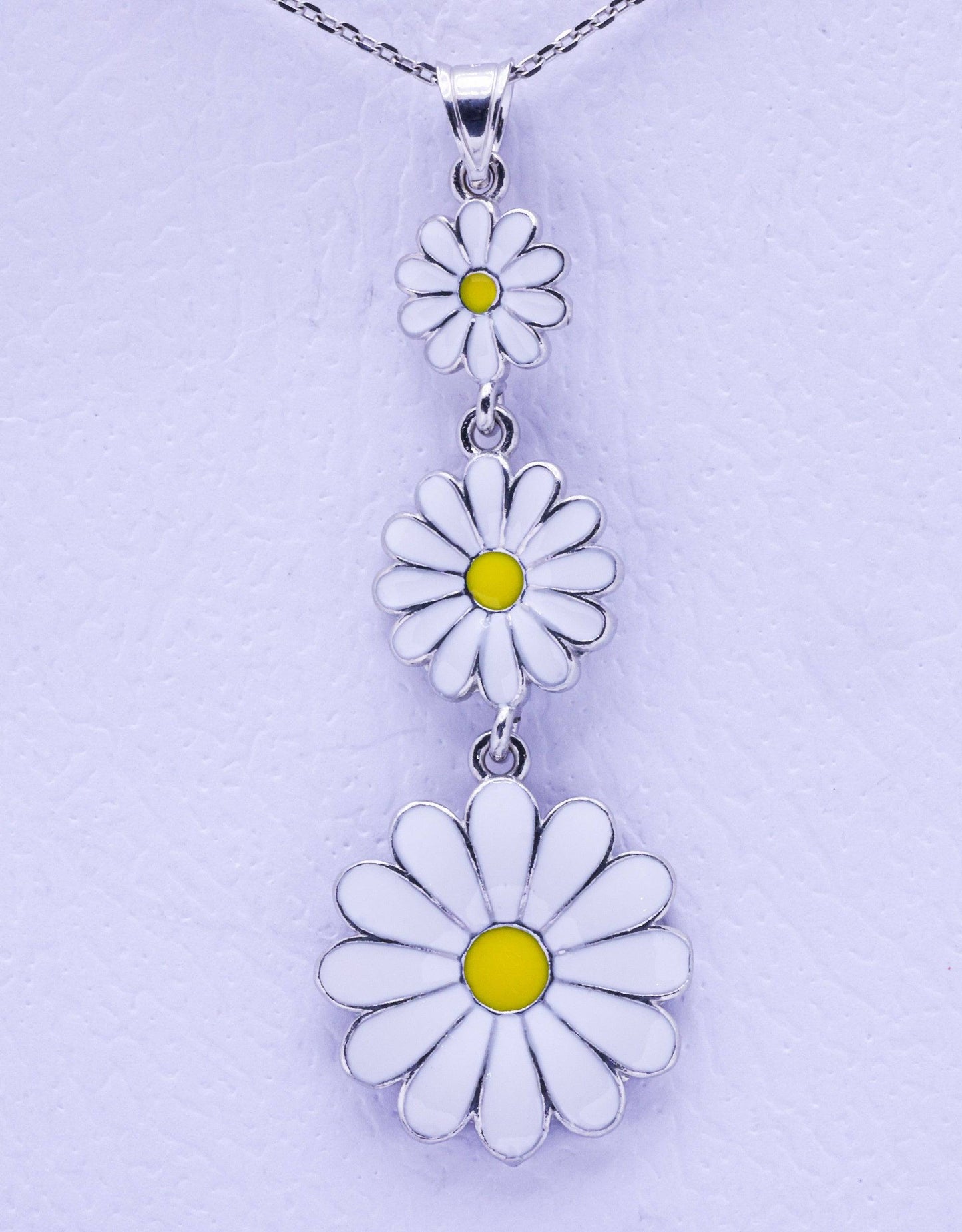 Sunflower Sterling Silver Necklace - 6G, 35CM