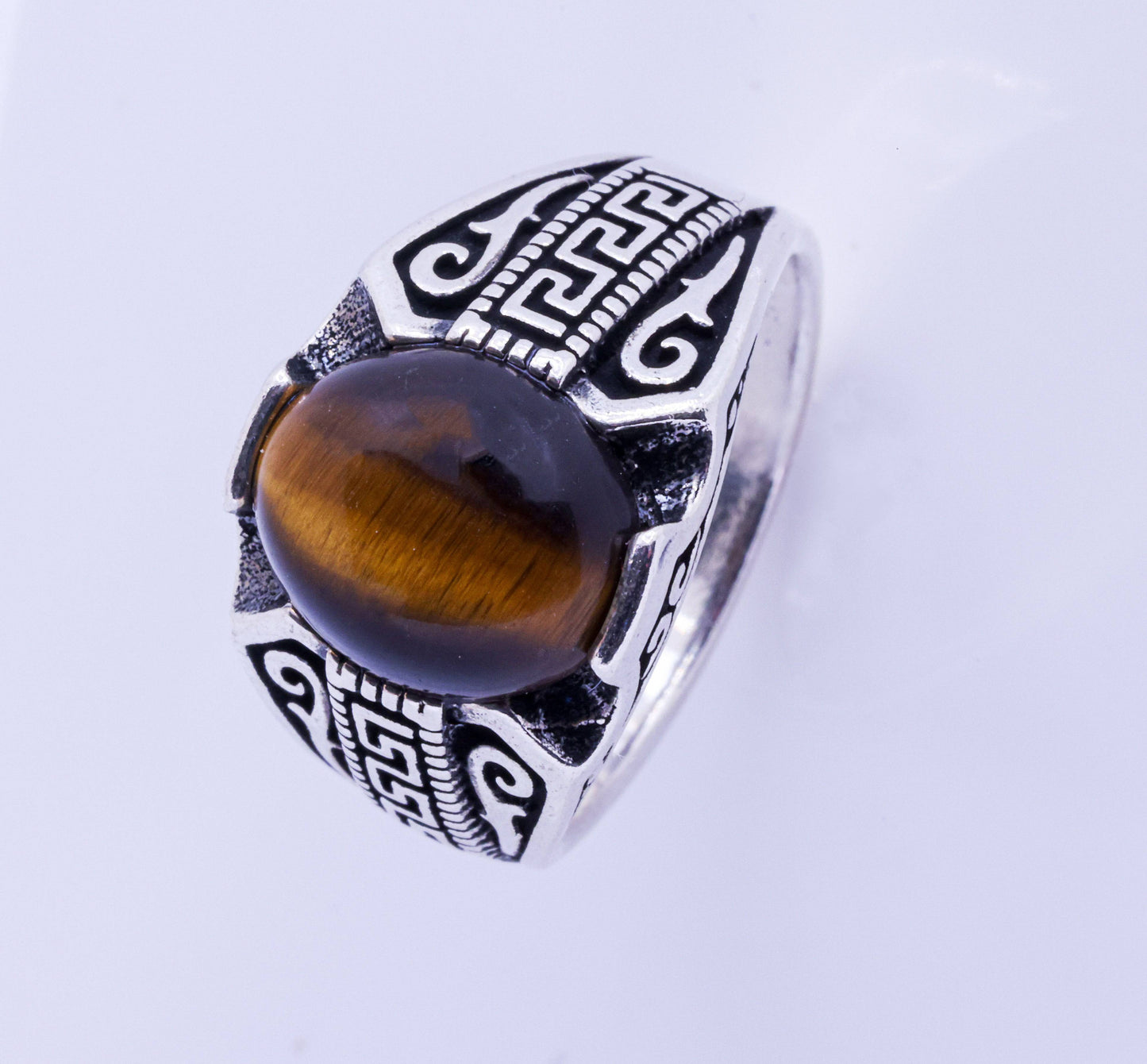 Sterling Silver Ring Rhodium And Black Plated 7.4G 18.5