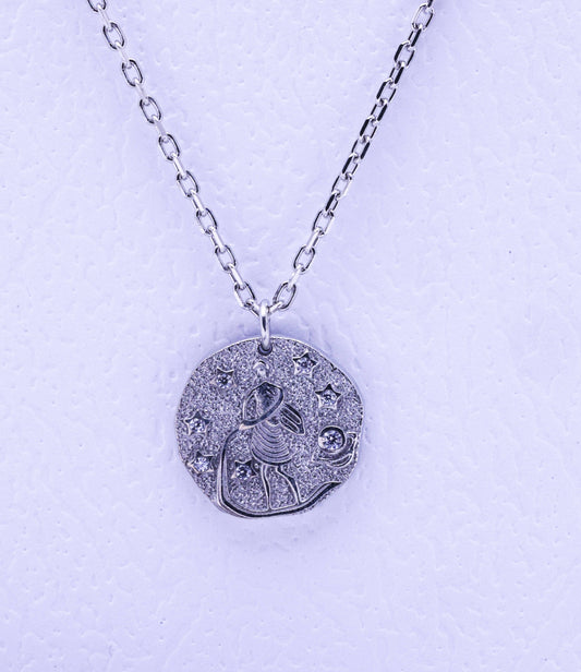 Sterling Silver Unique Necklace 5G, 35CM