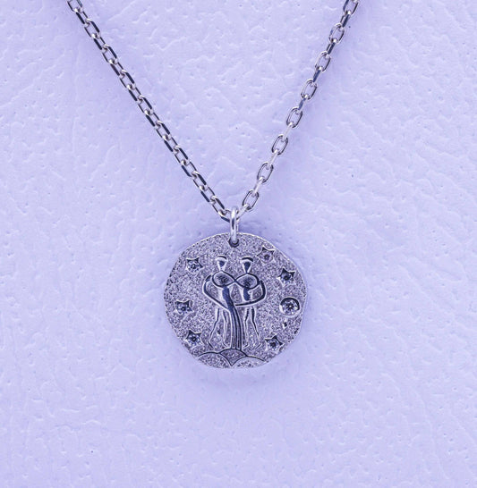 Streling Silver Inspirational talisman charm multi-length necklaces 4.3G, 35CM